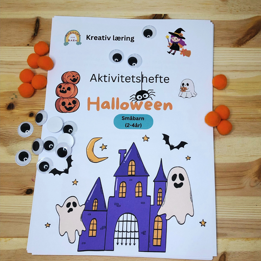 Aktivitetshefte "Halloween" - Småbarn (2-4år) - Fysisk og digital produkt