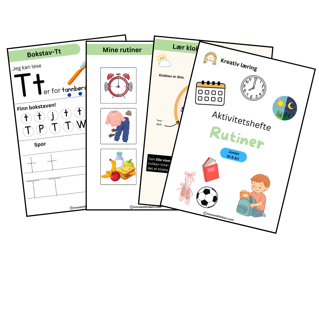 Aktivitetshefte "Rutiner" - Junior (5-8år) - Digital (PDF)