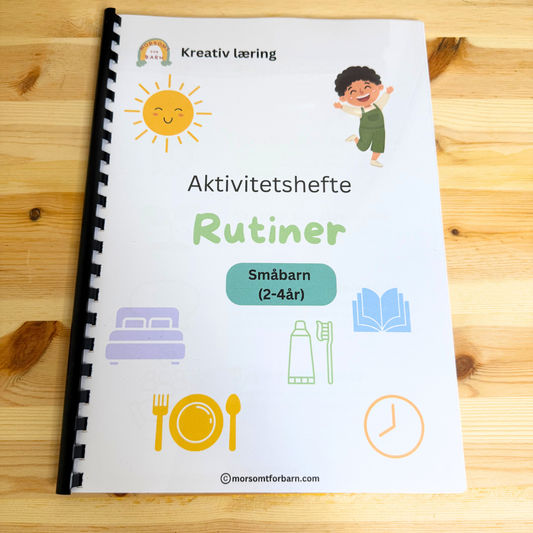 Aktivitetshefte "Rutiner" - Småbarn (2-4år) - Fysisk og digital produkt