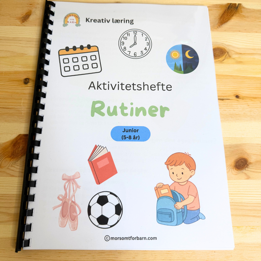 Aktivitetshefte "Rutiner" - Junior (5-8år) - Fysisk og digital produkt