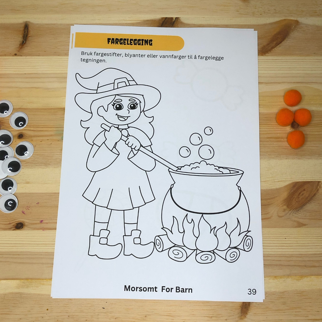 Aktivitetshefte "Halloween" - Småbarn (2-4år) - Fysisk og digital produkt