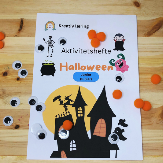 Aktivitetshefte "Halloween" - Junior (5-8år) - Fysisk og digital produkt