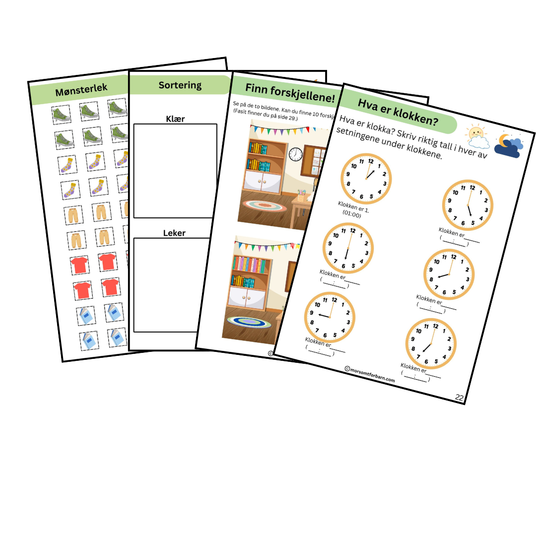 Aktivitetshefte "Rutiner" - Junior (5-8år) - Digital (PDF)