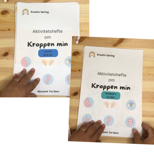 2 pakke - "Kroppen min" Små Barn OG Junior aktivitetshefter - Fysiske og digitale produkter