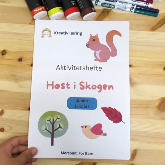 Aktivitetshefte "Høst i skogen" - Junior (5-8år) - Fysisk og digital produkt