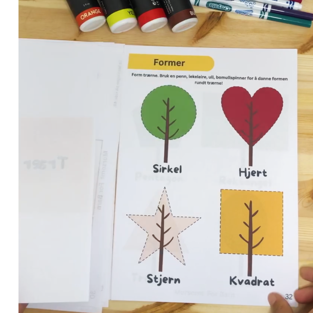 2 pakke - "Høst i skogen" Små Barn OG Junior aktivitetshefter - Fysisk produkt