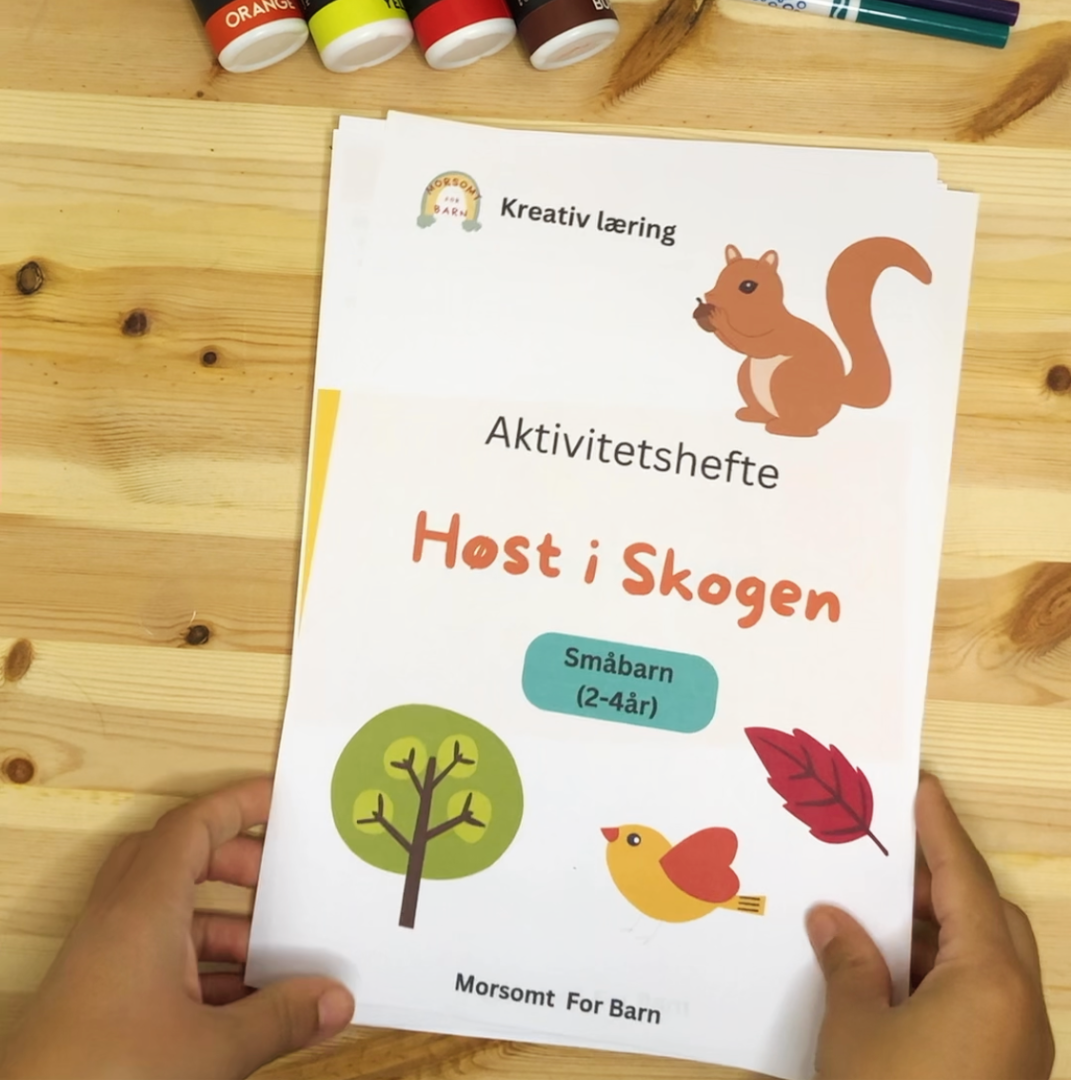 2 pakke - "Høst i skogen" Små Barn OG Junior aktivitetshefter - Fysisk produkt