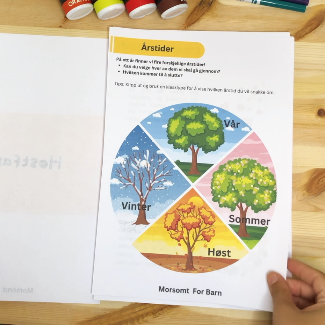 Aktivitetshefte "Høst i skogen" - Småbarn (2-4år) - Fysisk og digital produkt