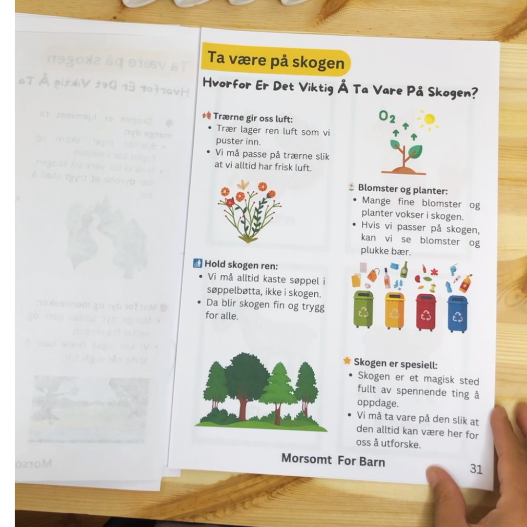 2 pakke - "Høst i skogen" Små Barn OG Junior aktivitetshefter - Fysisk produkt