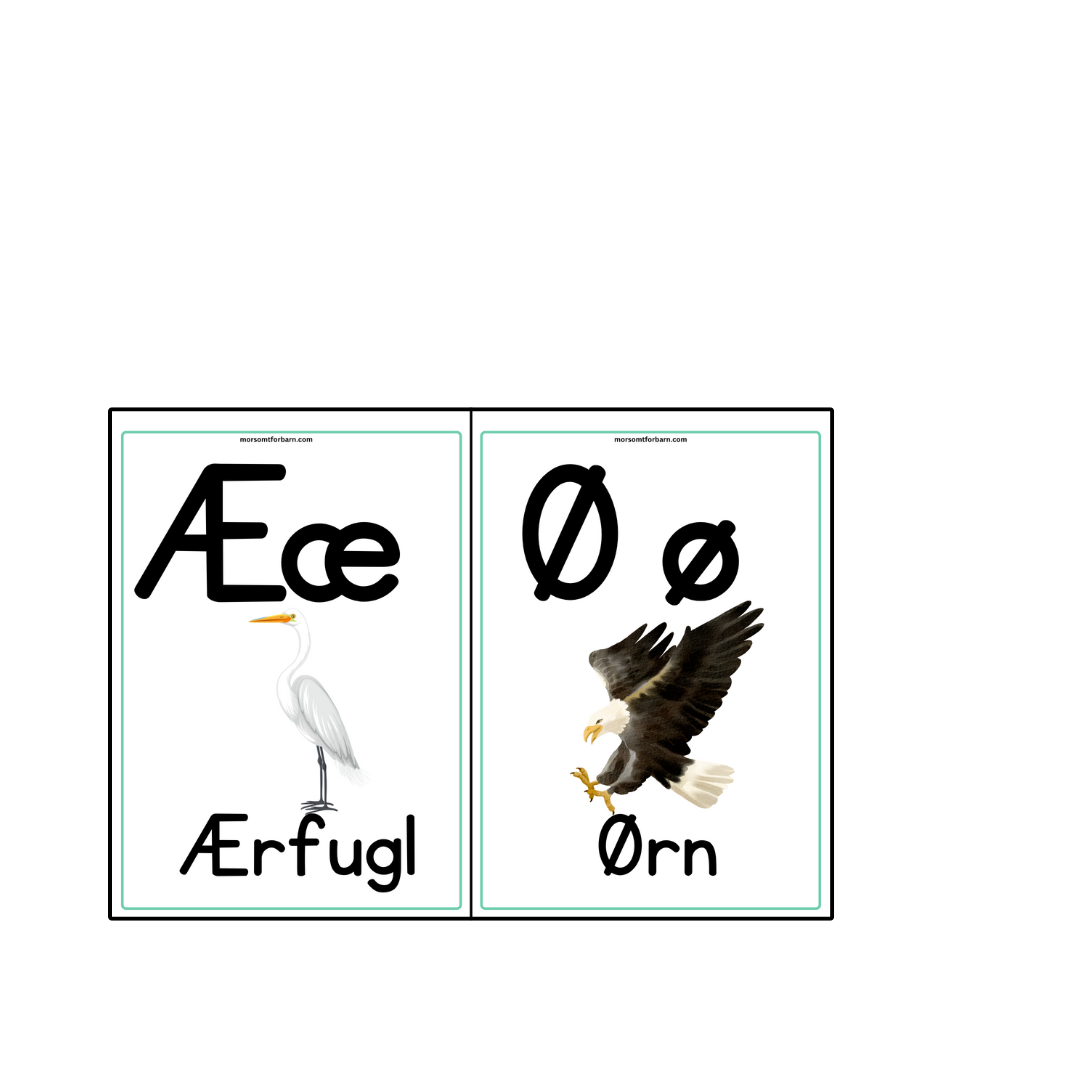 Alfabetplakater – Fargerike og pedagogiske bokstavplakater - Digital (PDF)