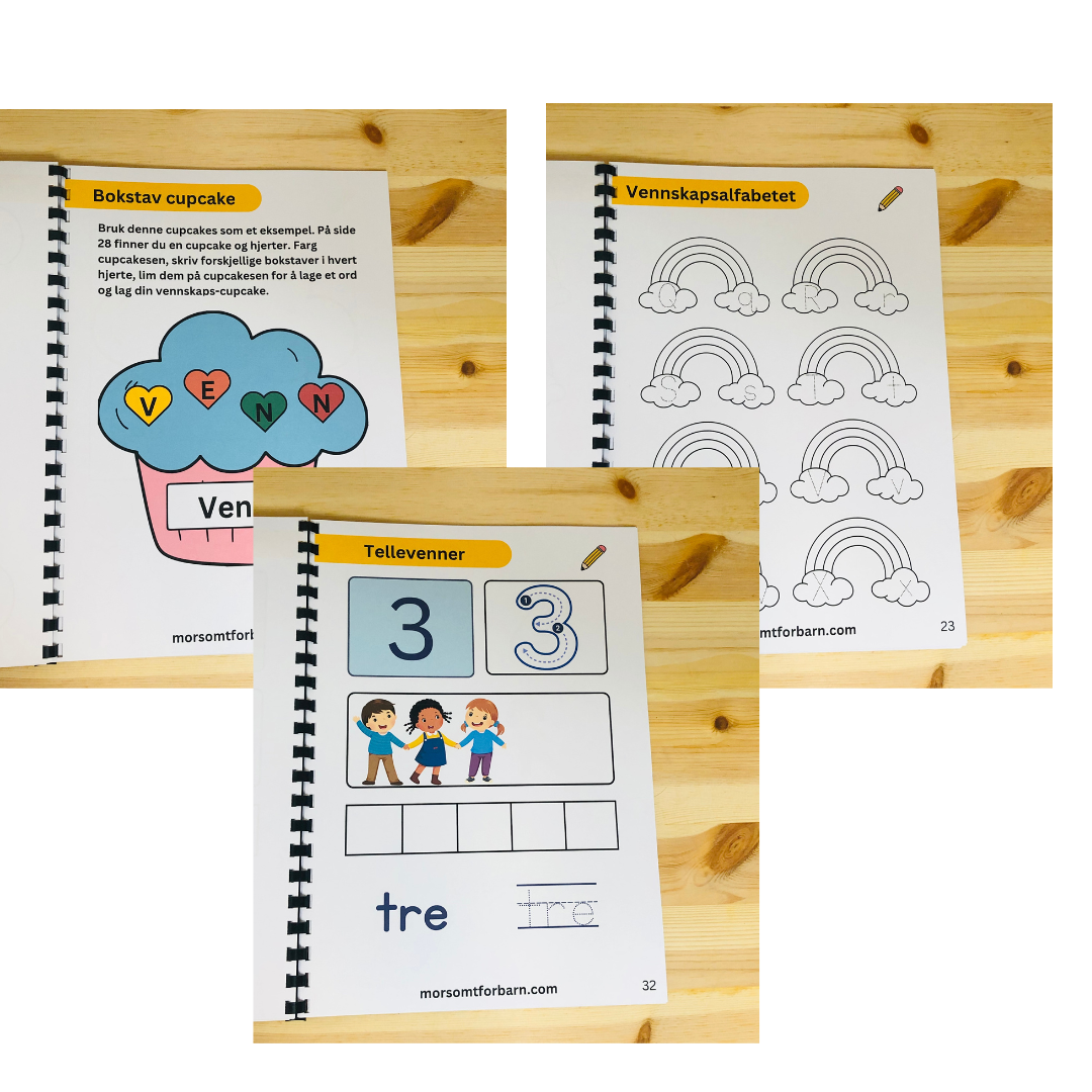 Aktivitetshefte om Vennskap - Junior (5-8år) - Fysisk og digital produkt