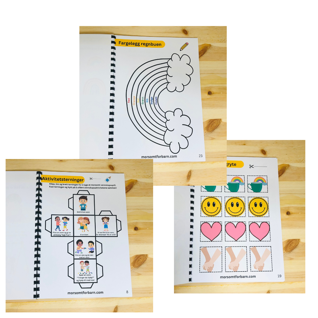 Aktivitetshefte om Vennskap - Småbarn (2-4år) - Fysisk og digital produkt