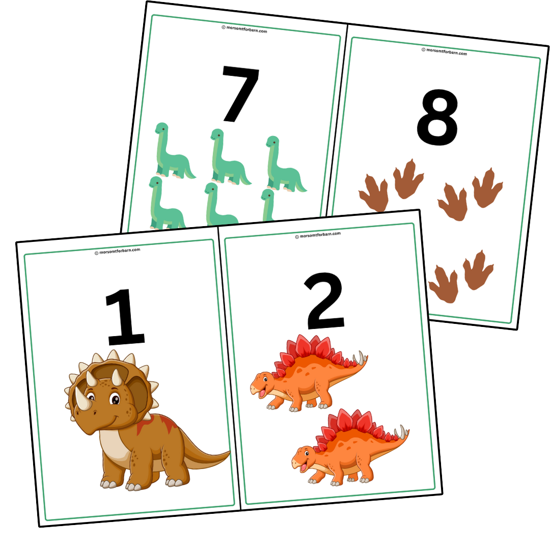 Tallplakater – Dinosaurer (1-20) - Digital (PDF)