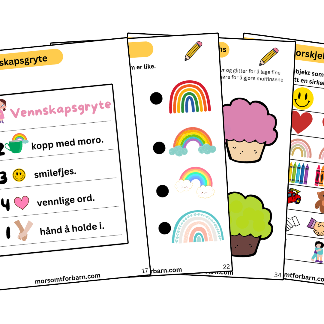 Aktivitetshefte om Vennskap - Småbarn (2-4år) - Digital (PDF)