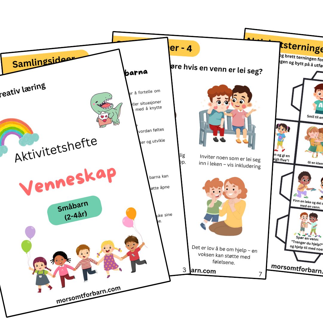 Aktivitetshefte om Vennskap - Småbarn (2-4år) - Digital (PDF)