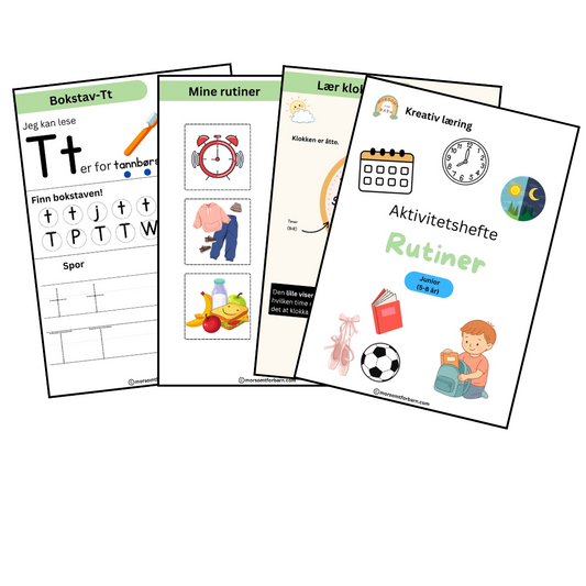 Aktivitetshefte "Rutiner" - Junior (5-8år) - Digital (PDF)