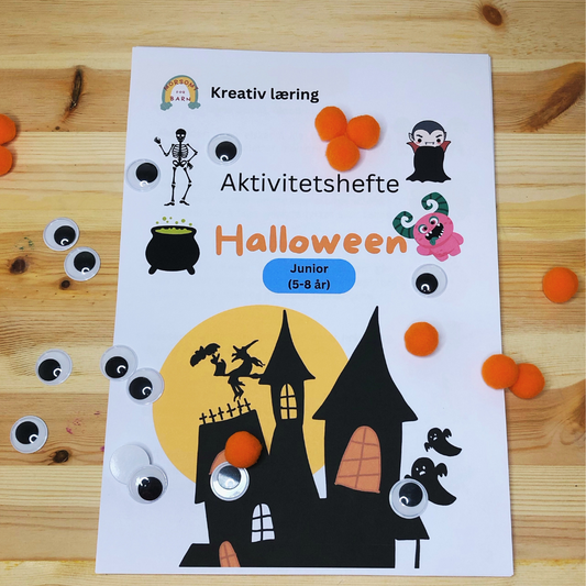 Aktivitetshefte "Halloween" - Junior (5-8år) - Fysisk produkt