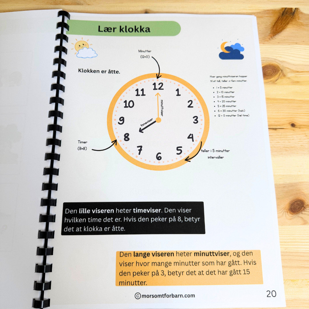 Aktivitetshefte "Rutiner" - Junior (5-8år) - Fysisk og digital produkt