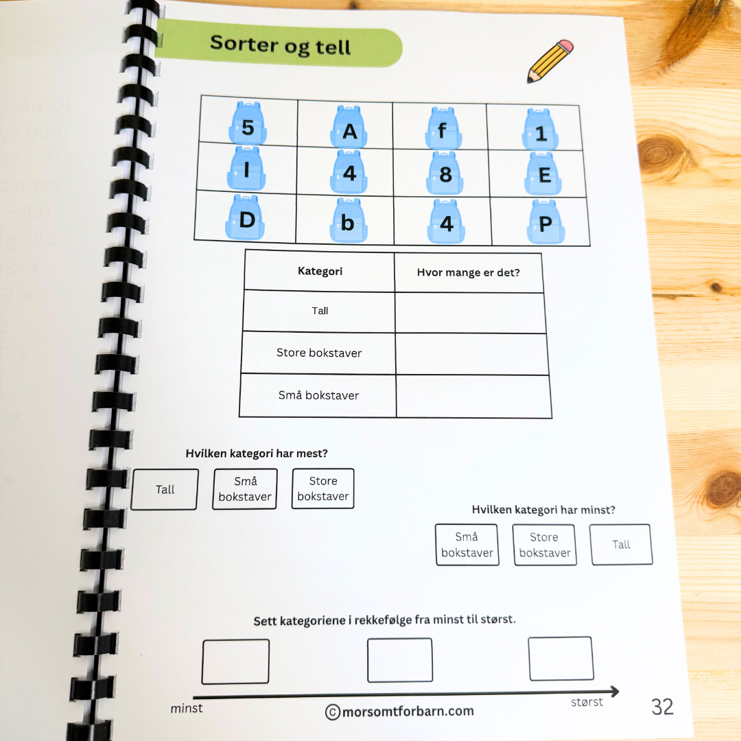 Aktivitetshefte "Rutiner" - Junior (5-8år) - Fysisk og digital produkt