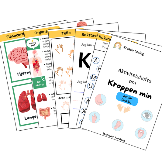 Aktivitetshefte om Kroppen min - Junior (5-8år) - Digital (PDF)