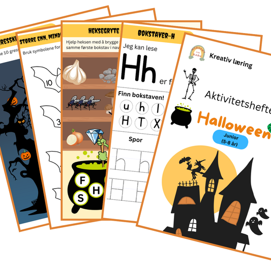 Aktivitetshefte "Halloween" - Junior (5-8år) - Digital (PDF)