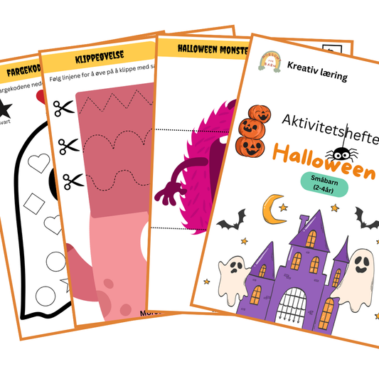 Aktivitetshefte "Halloween" - Småbarn (2-4år) - Digital (PDF)