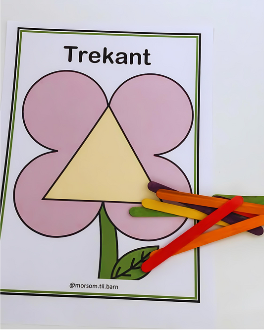 Geometriske blomster Digital aktivitet-gratis